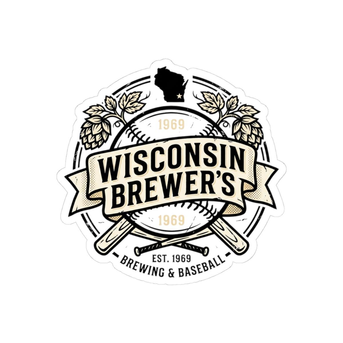 Wisconsin Brewers Baseball Kiss-Cut Stickers | Team Logo Decals