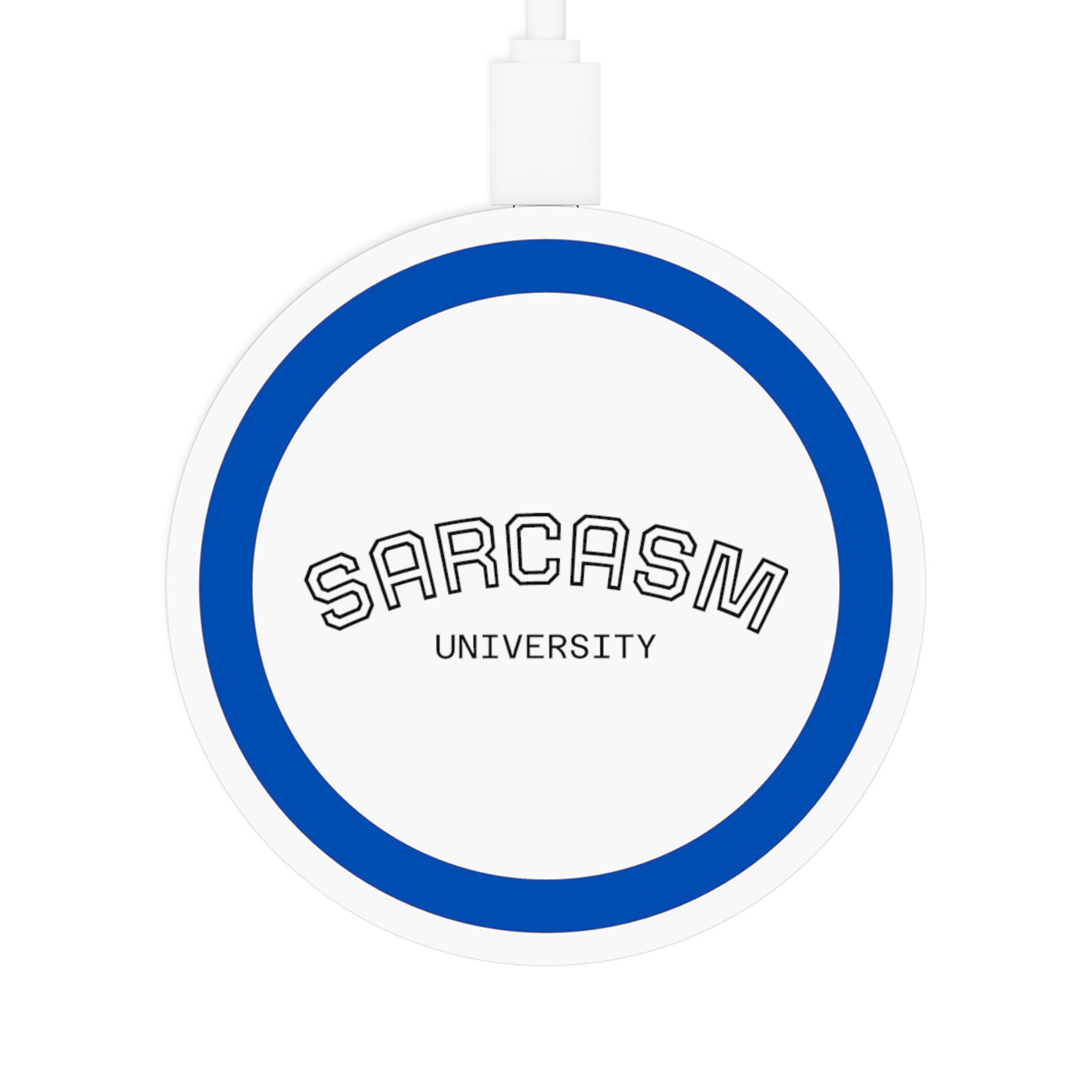 Sarcasm University Wireless Charging Pad | College Logo Tech Accessory